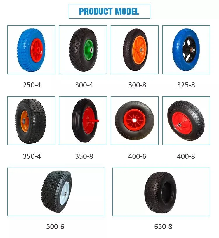 PU 4.00-8 PU Foam Wheelbarrow Wheel for Golf Trolley Cart