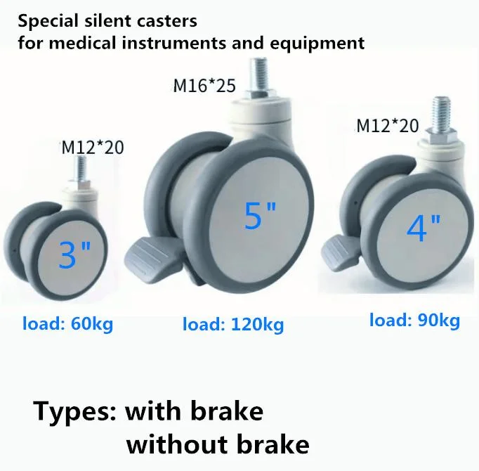 Medical Bed Mute Casters, Nursing Bed Beauty Bed Mute Casters