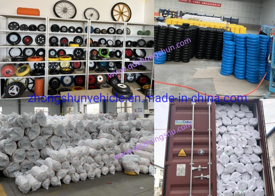 10*3.00-4 Rubber Wheel Pneumatic Wheel with Plastic Rim for Wheelbarrows, Hand Trolleys, Tool Carts