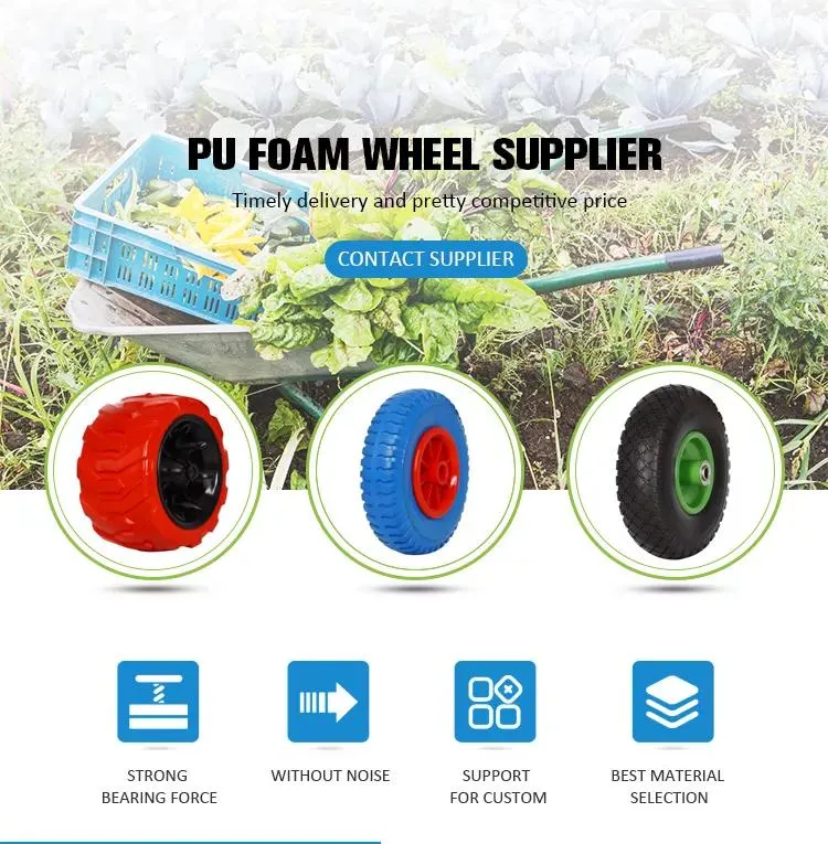 PU 4.00-8 PU Foam Wheelbarrow Wheel for Golf Trolley Cart