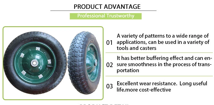 Rubber Wheel 13X300-8 for Wheelbarrow /Tool Cart/ Hand Trolley